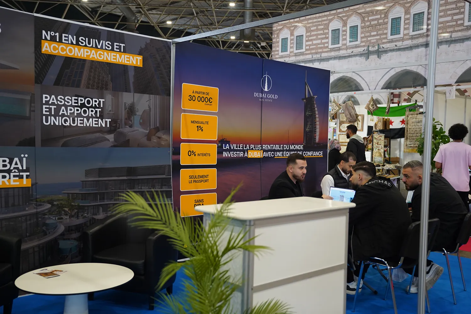 Stand d'investissement et d'immobilier