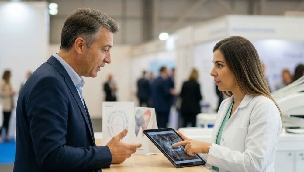 Rendez-vous professionnel sur un stand