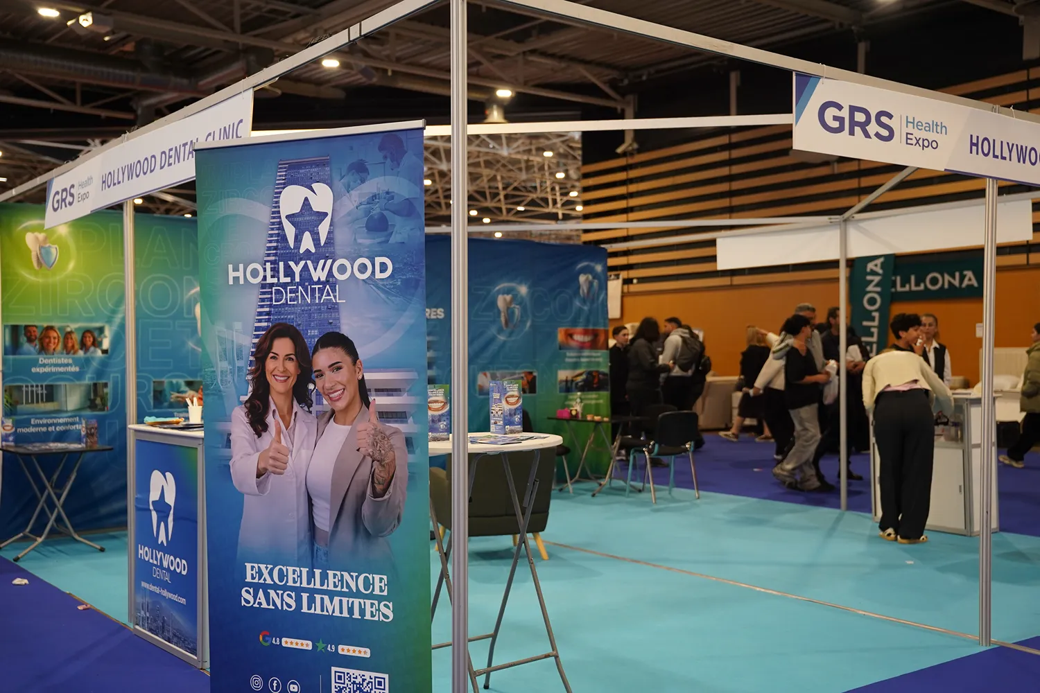 Stand de soins dentaires au salon